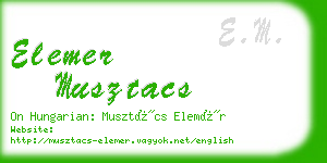 elemer musztacs business card